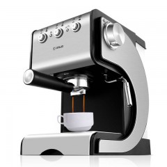 摩托罗拉Donlim/东菱 DL-KF500S 咖啡机家用全半自动意式商用蒸汽式打奶泡 不锈钢机身 20帕进口泵浦 双温系统